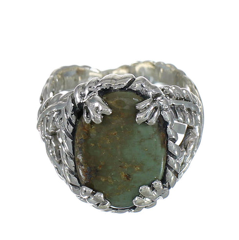 Sterling Silver Southwest Turquoise Ring Size 8 WX80722